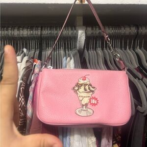 Coach Pink Mini Bag with Ice Cream Design